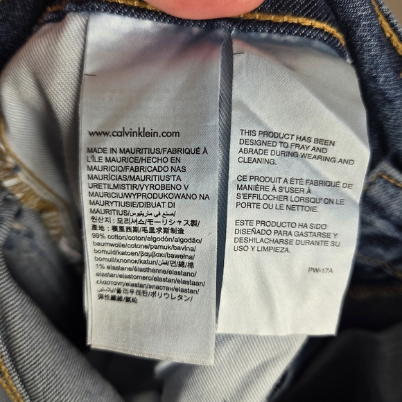 ⭐️Calvin Klein Mens Blue Skinny Jeans with Distressed Details Size 29 - Picture 5 of 6